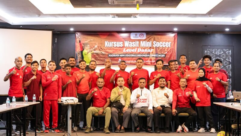 AMFI Aceh Gelar Kursus Wasit Mini Soccer, Peserta Dibekali Law of The Game