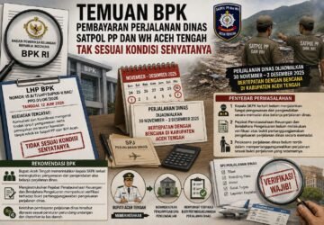 Temuan BPK RI, Pembayaran Perjalanan Dinas Satpol PP dan WH Aceh Tengah tak Sesuai Kondisi Riel