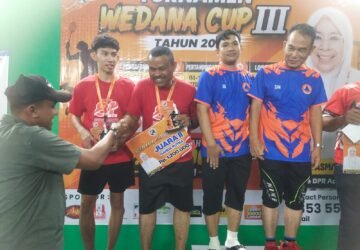 Meriahkan HUT RI Ke-81, Saifuddin Malik/Ikhwan Juara Turnamen Badminton Wedana Cup III 2026