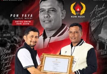 Ketua Umum KONI Aceh Pon Yaya Terima Penghargaan Haornas 2026